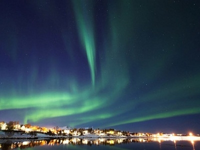 شفق-قطبی-در-آسمان-نروژ‎-تصویر