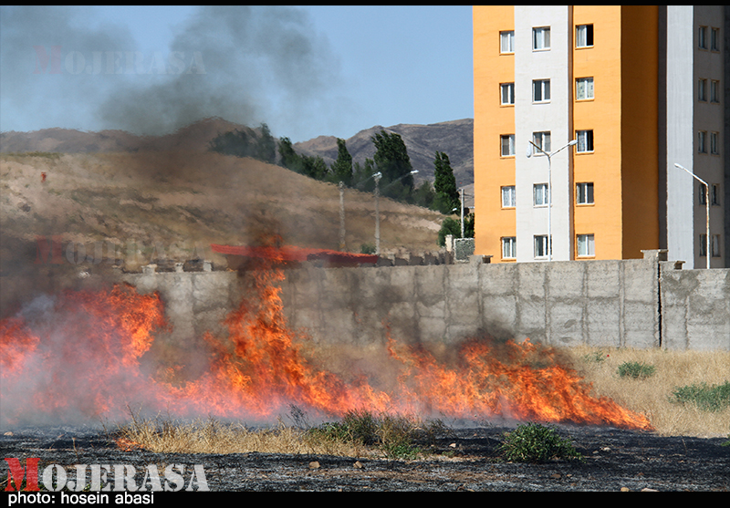 آتش سوزی در زنجان
