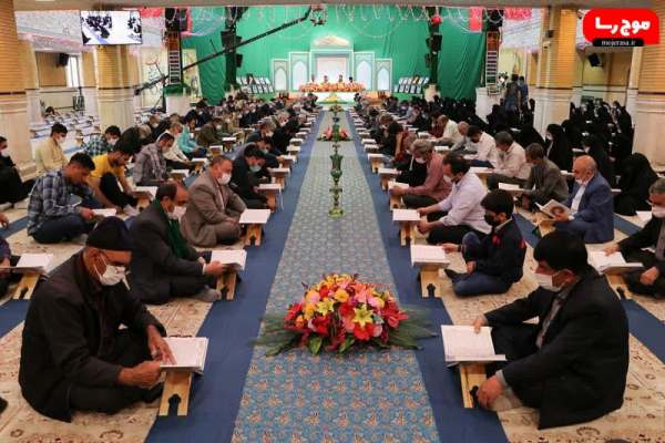 جمعخوانی-قرآن-در-حسینیه-اعظم-زنجان-+-تصویر