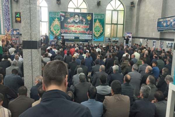 مراسم-سوگواری-رئیس-جمهور-و-همراهان-در-خدابنده-برگزار-شد