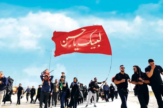 مشق-عشق-عاشقان-حسینی-در-پیادهروی-اربعین-