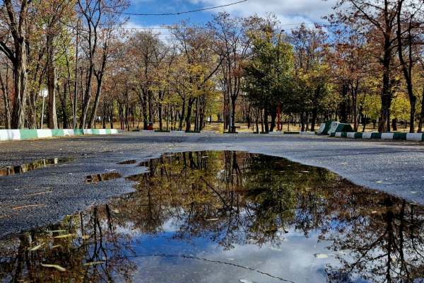 زیبایی-پارک-ملت-زنجان-پس-از-باران